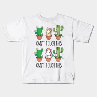 Cant Touch This Cat and Unicorn Kids T-Shirt